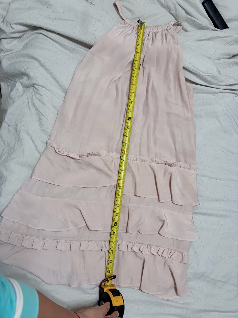 Ramy Brook Dusty Rose Ruffle Tiered Halter Maxi Dress - Size 6 - Picture 6 of 6